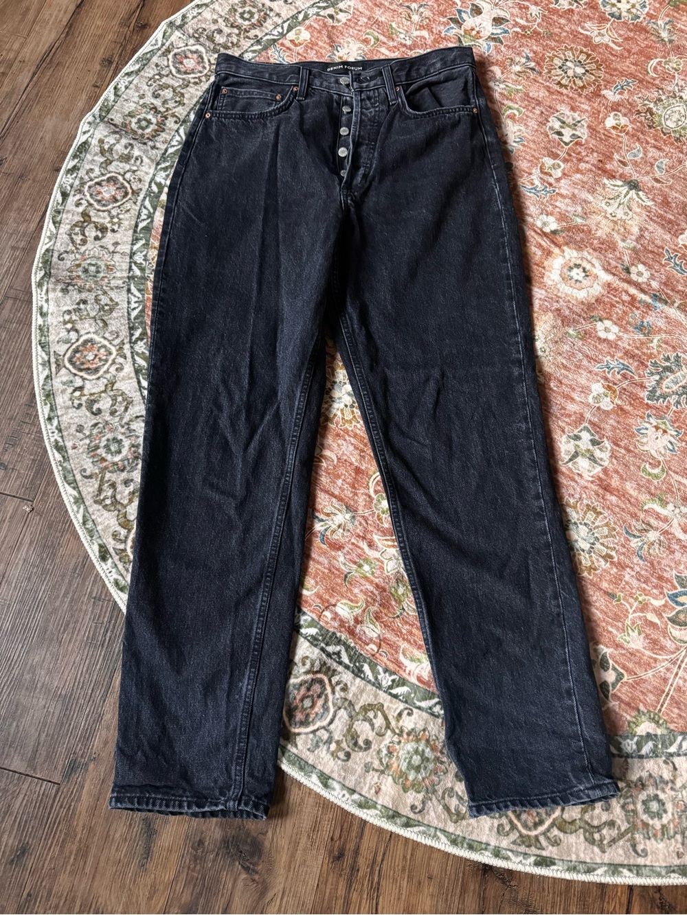 Aritzia - Denim Forum The BF High Rise Loose Jeans Black Size 28L